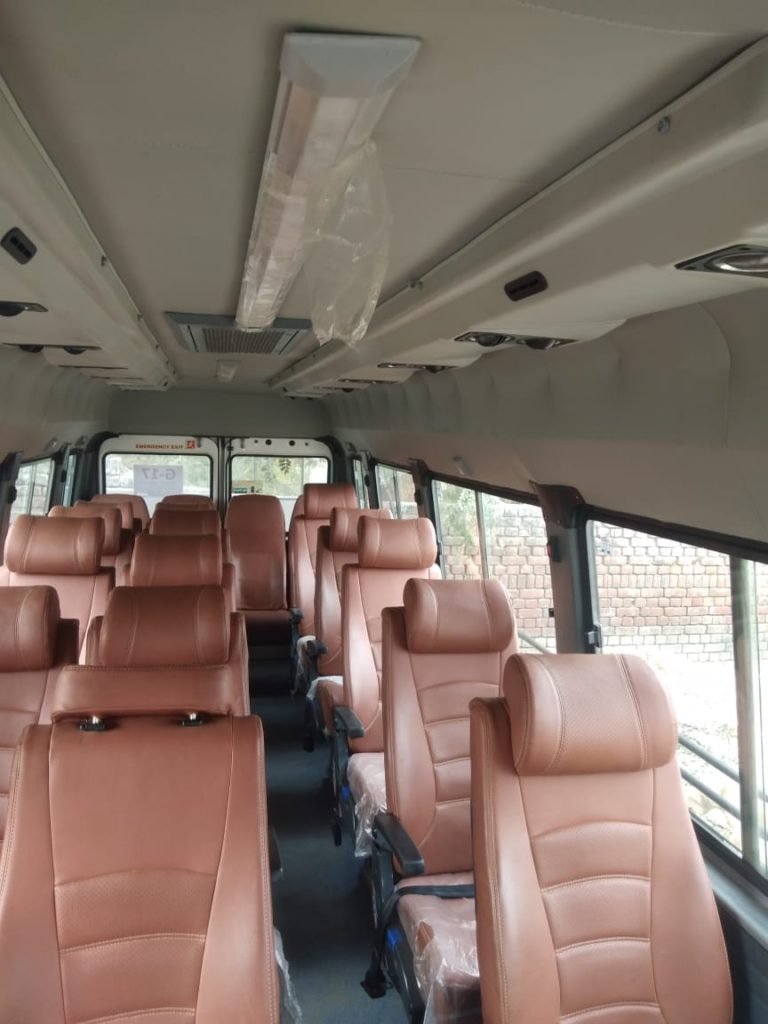 20 Seater Bus on rent, 20 Seater traveller hire in Sonipat, Panipat, Ambala, Haryana