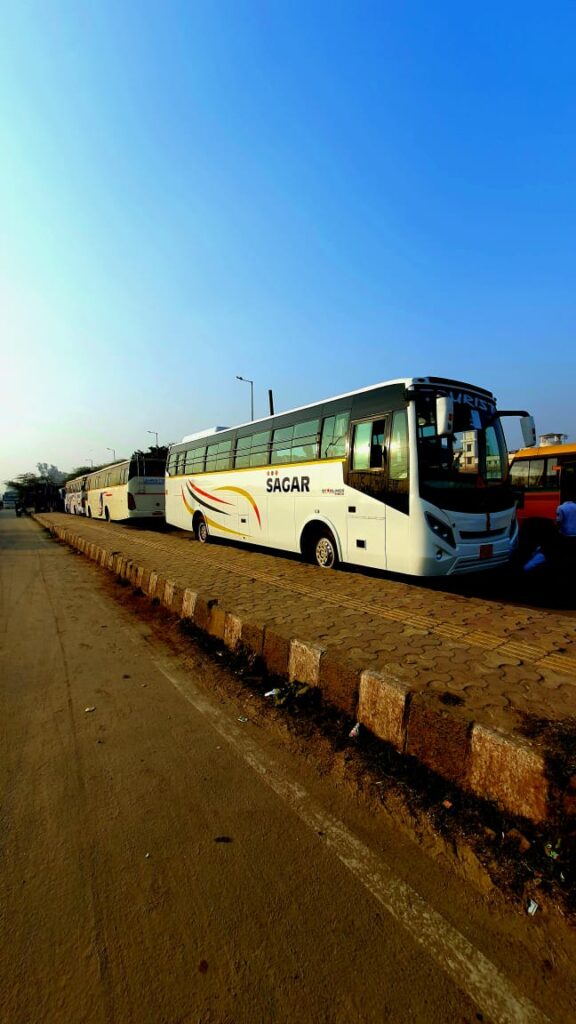 A spacious and comfortable 50 seater bus available for rent in Delhi by Travel Art. The bus has air conditioning, comfortable seats, and ample luggage space. It provides a convenient and affordable option for group travel in Delhi.